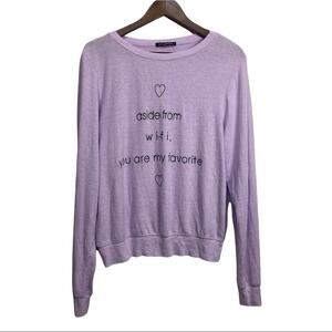 WILDFOX “Aside From Wi-Fi, You Are My Favorite” sweater Small